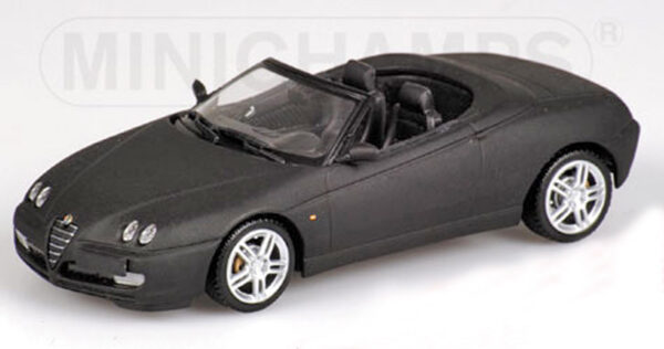 Alfa Romeo Spider 3.2 V6 24V Cabrio 2003 matt schwarz FULDA Edition 1:43 SCHWARZ BREIT STARK