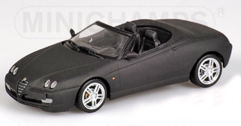 Alfa Romeo Spider 3.2 V6 24V Cabrio 2003 matt schwarz FULDA Edition 1:43 SCHWARZ BREIT STARK