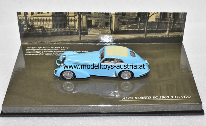 Alfa Romeo 8C 2900 B LUNGO 1938 blau 1:43