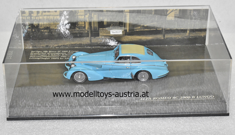 Alfa Romeo 8C 2900 B LUNGO 1938 blau 1:43