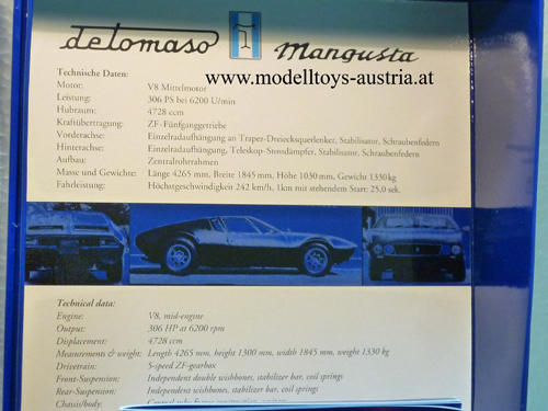 DeTomaso De Tomaso Mangusta 1969 graubraun metallik 1:43