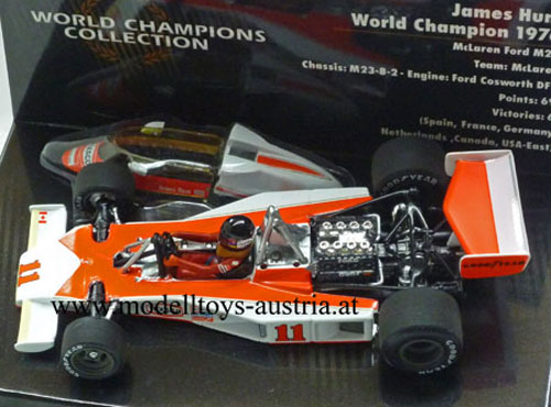 McLaren M23 Ford 1976 WELTMEISTER James HUNT 1:43 Minichamps WELTMEISTER Serie