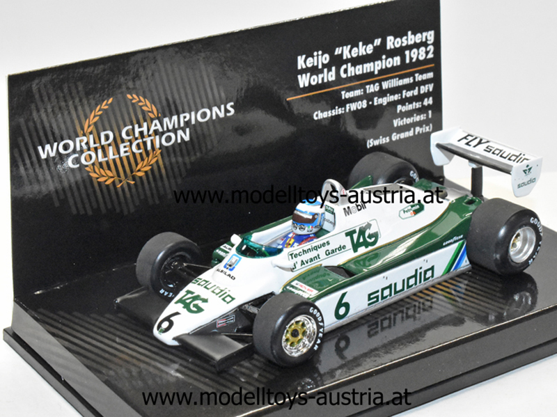 Williams FW08 Ford 1982 WELTMEISTER Keke ROSBERG 1:43