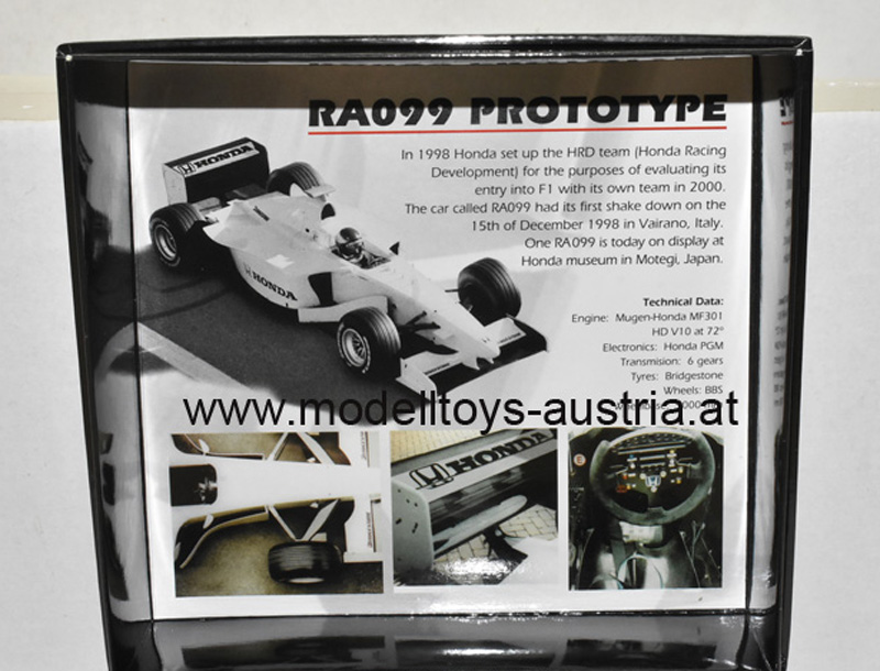 Honda RA099 PROTOTYP 1999 Jos VERSTAPPEN 1:43 GESCHENKBOX