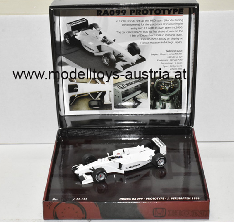 Honda RA099 PROTOTYP 1999 Jos VERSTAPPEN 1:43 GESCHENKBOX