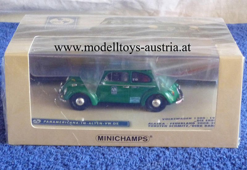 VW Käfer 1200 1952 DIE ERBSE Alaska - Feuerland 2008 - 2009 1:43