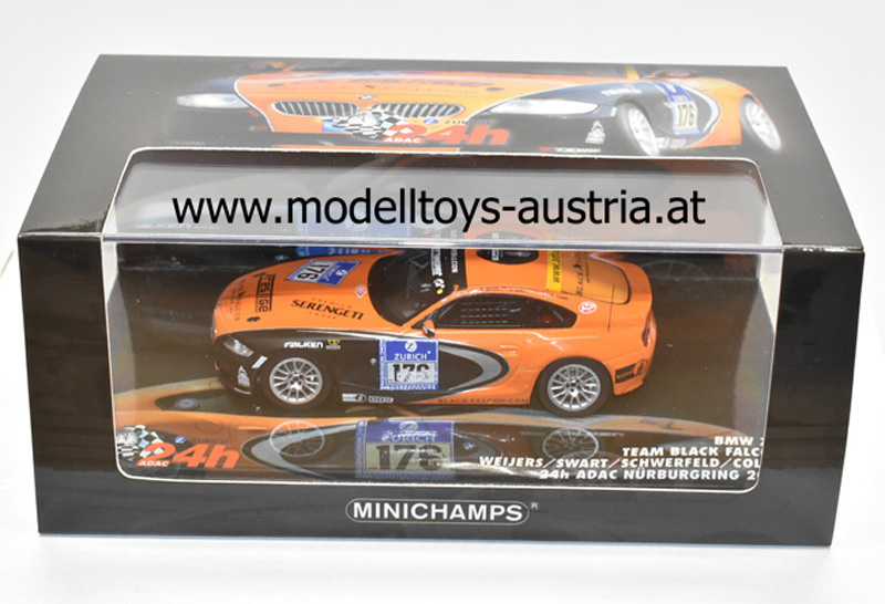 BMW Z4 2009 Nürburgring WEIJERS / SWART / SCHWERFELD / COLELL Team SATORIUS BLACK FALCON 1:43