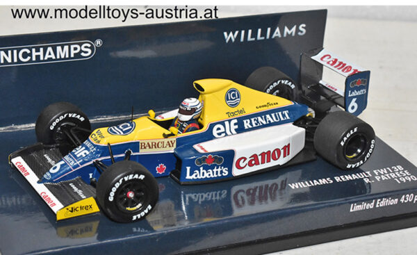 Williams FW13B Renault 1990 Riccardo PATRESE 1:43