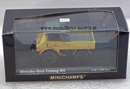 Mercedes Benz UNIMOG 401 1955 DEUTSCHE BUNDESPOST gelb 1:43