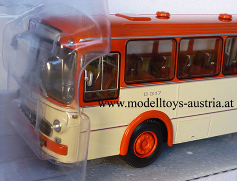 Mercedes Benz O317K Bus Autobus 1966 orange / creme 1:43
