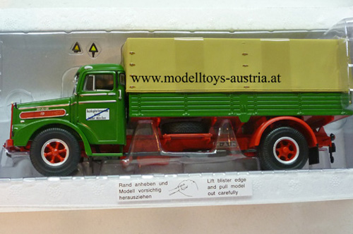 MAN F8 Zugmaschine Planen LKW 1953 grün / rot 1:43