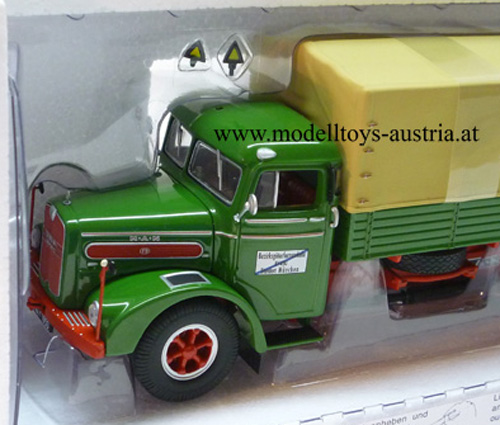 MAN F8 Zugmaschine Planen LKW 1953 grün / rot 1:43