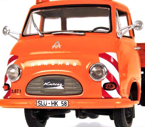 Hanomag Kurier Kipper 1958 orange 1:43