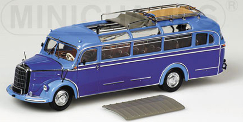 Mercedes Benz O3500 Bus Autobus 1954 blau 1:43