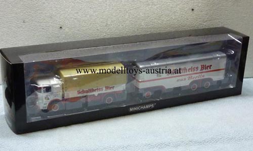 Büssing LU11/16 Pritschen Kofferzug SCHULTHEISS BIER 1:43