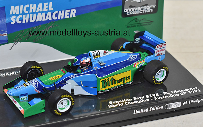 Benetton B194 Ford 1994 Michael SCHUMACHER WELTMEISTER Australien GP 1:43