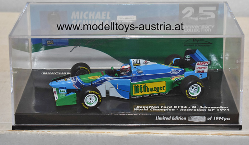 Benetton B194 Ford 1994 Michael SCHUMACHER WELTMEISTER Australien GP 1:43