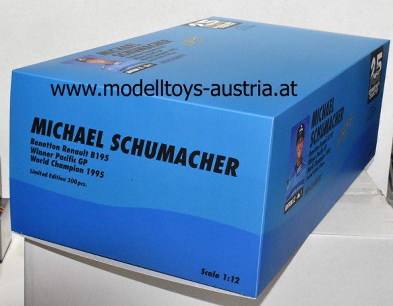Benetton B195 Renault 1995 Michael SCHUMACHER Weltmeister Sieger Pacific GP 1:12