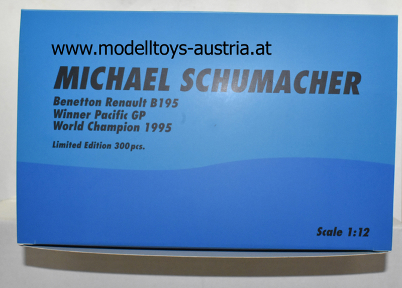Benetton B195 Renault 1995 Michael SCHUMACHER Weltmeister Sieger Pacific GP 1:12