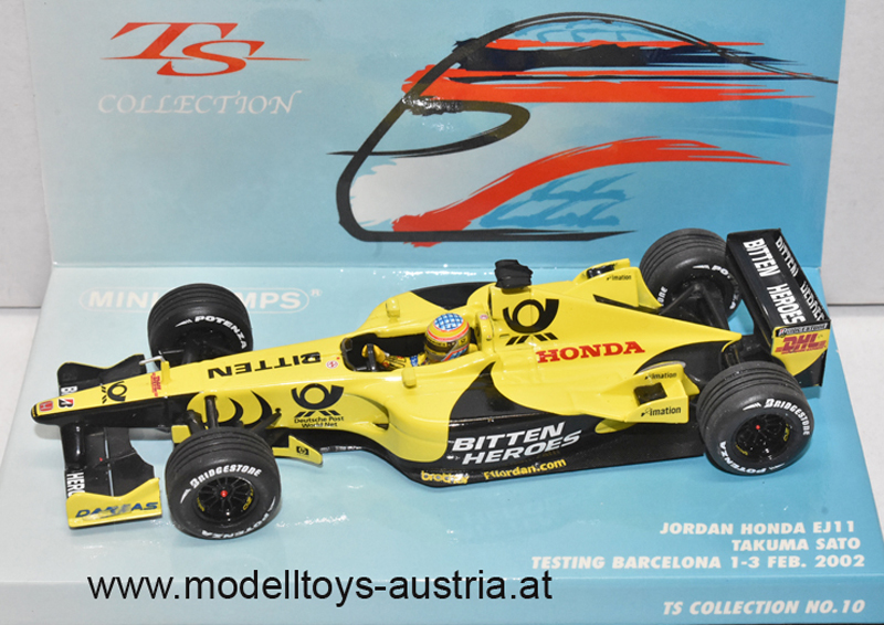 Jordan EJ11 Honda 2002 Takuma SATO Barcelona TEST 1:43