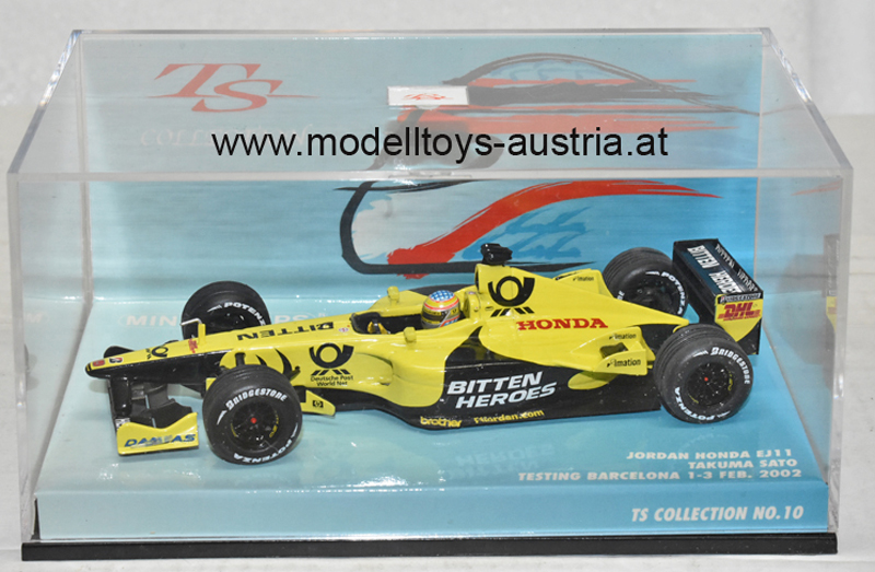 Jordan EJ11 Honda 2002 Takuma SATO Barcelona TEST 1:43