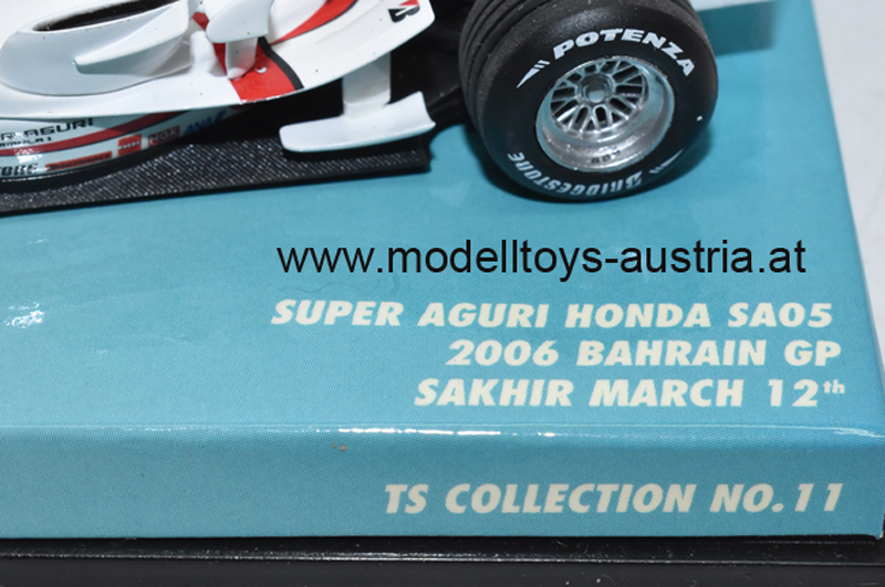 Super Aguri SA05 Honda 2006 Takuma SATO 1st GP BAHRAIN 1:43