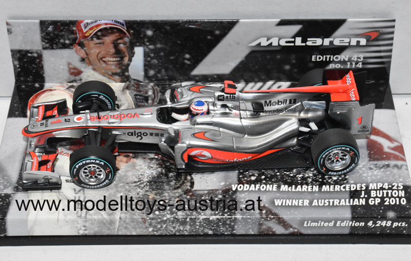 McLaren MP4/25 Mercedes 2010 Jenson BUTTON Sieger Australien GP 1:43
