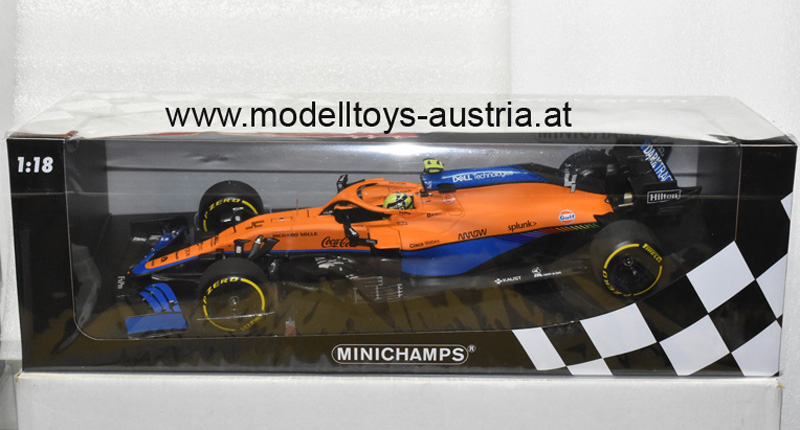 McLaren MCL35M Mercedes 2021 Lando NORRIS Bahrain GP 1:18 Minichamps