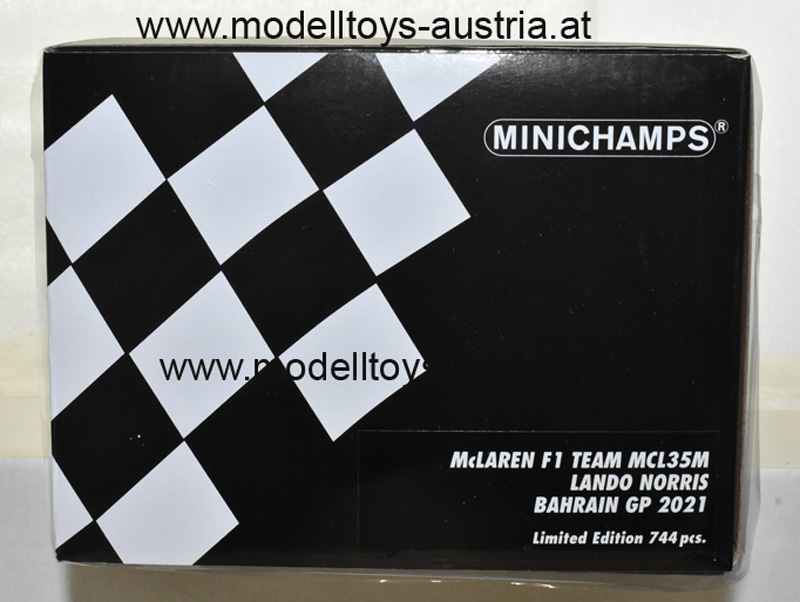 McLaren MCL35M Mercedes 2021 Lando NORRIS Bahrain GP 1:18 Minichamps