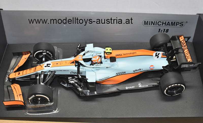 McLaren MCL35M Mercedes 2021 Lando NORRIS Monaco GP Monte Carlo 1:18 Minichamps