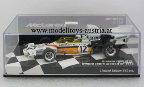 McLaren M19 Ford 1972 YARDLEY Sieger Südafrika GP Denny HULME 1:43 Minichamps