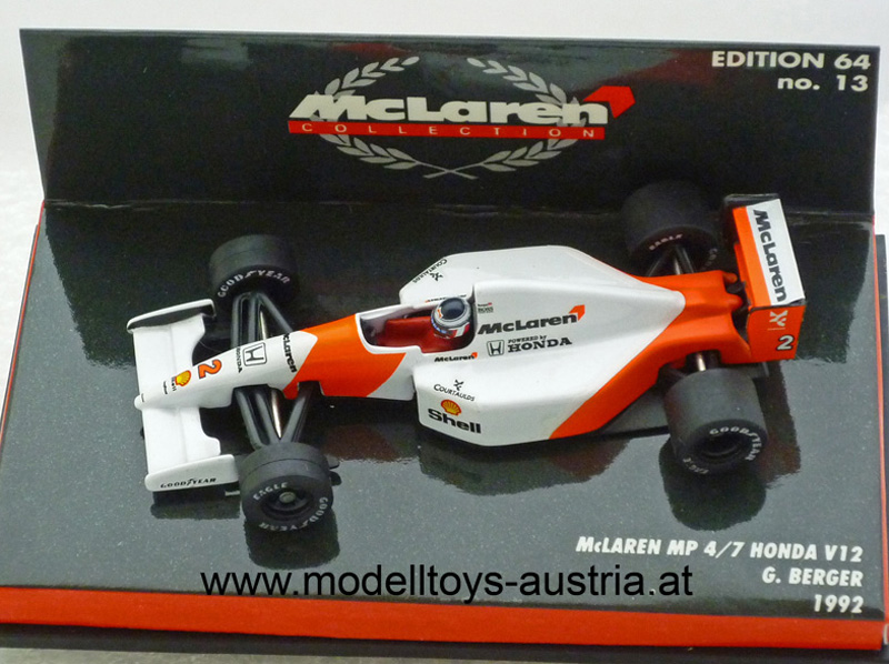 McLaren MP4/7 Honda V12 1992 Gerhard BERGER 1:64