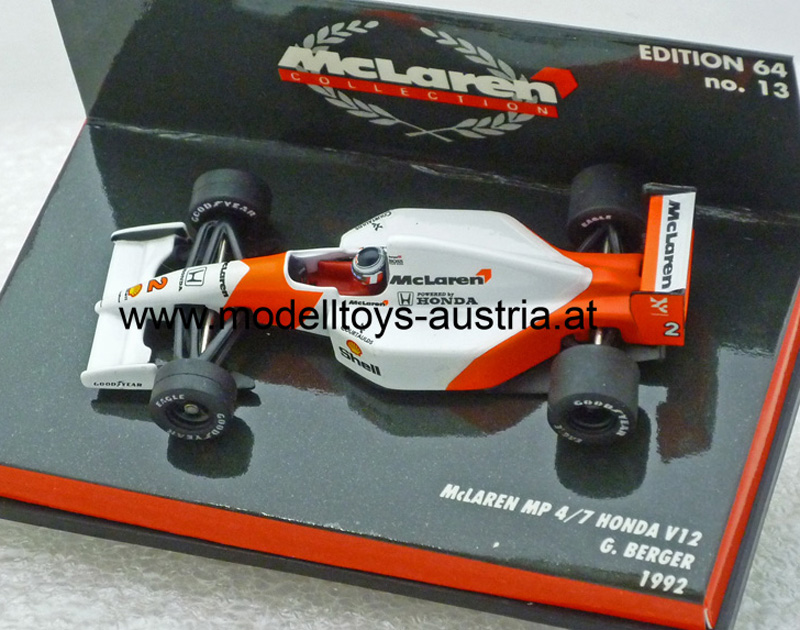 McLaren MP4/7 Honda V12 1992 Gerhard BERGER 1:64