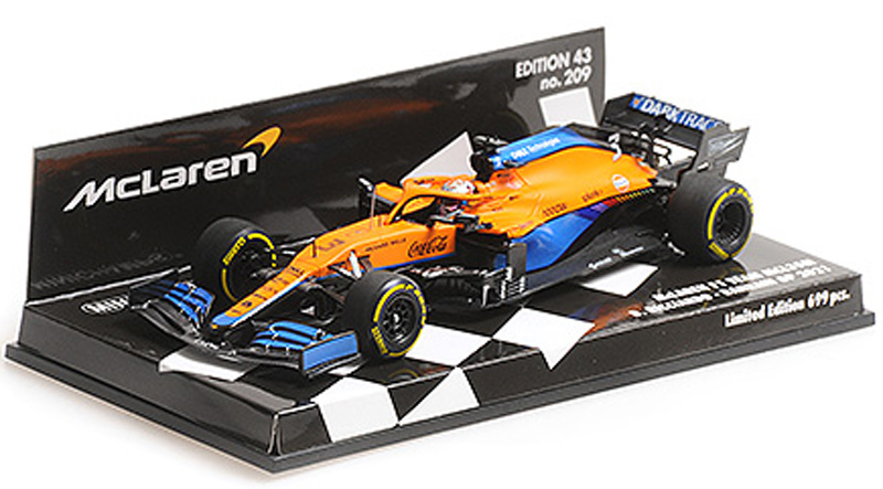 McLaren MCL35M Mercedes 2021 Daniel RICCIARDO Bahrain GP 1:43 Minichamps