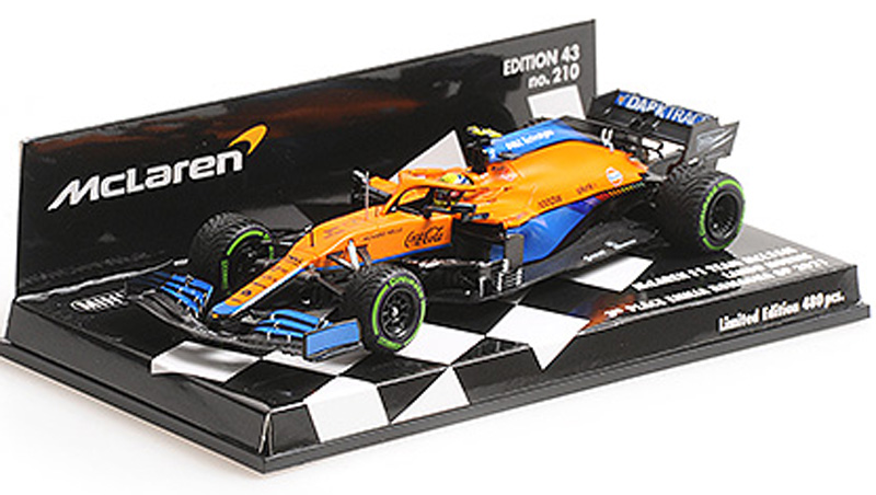 McLaren MCL35M Mercedes 2021 Lando NORRIS Emilia Romagna GP 3. Platz 1:43 Minichamps
