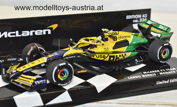 McLaren MCL38 Mercedes 2024 Lando NORRIS Monaco GP Monte Carlo 1:43 Minichamps