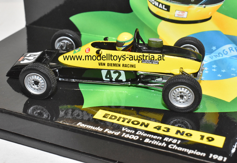 Van Diemen RF81 Formel Ford 1600 1981 British Champion Ayrton SENNA 1:43