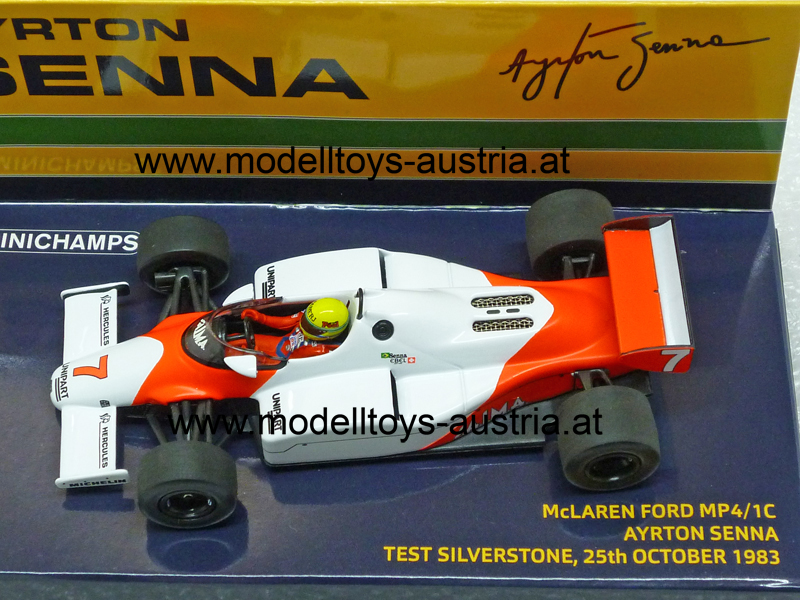 McLaren MP4/1C Ford 1983 SILVERSTONE Test Ayrton SENNA 1:43