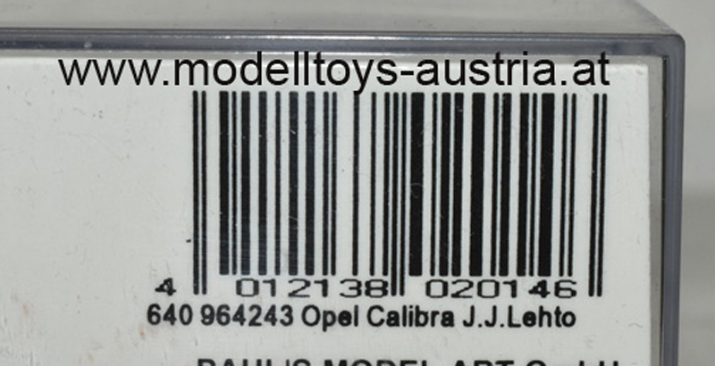 Opel Calibra V6 1996 DTM HELSINKI J.J. LEHTO 1:64