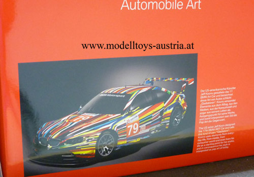 BMW E92 Coupe M3 GT2 2010 Le Mans ART CAR Jeff KOONS 1:18