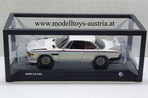 BMW E9 3.0 CSL Coupe mit Spoiler Set 1973 - 1975 weiss 1:18
