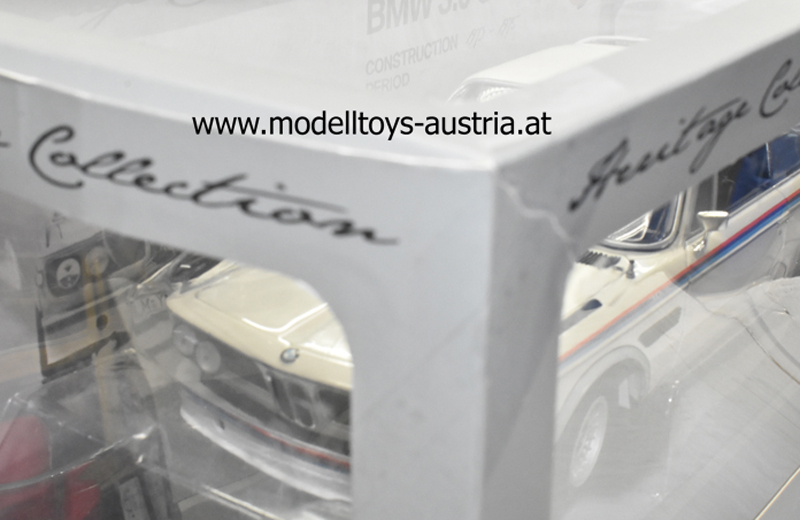 BMW E9 3.0 CSL Coupe mit Spoiler Set 1973 - 1975 weiss 1:18