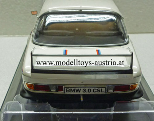 BMW E9 3.0 CSL Coupe mit Spoiler Set 1973 - 1975 weiss 1:18