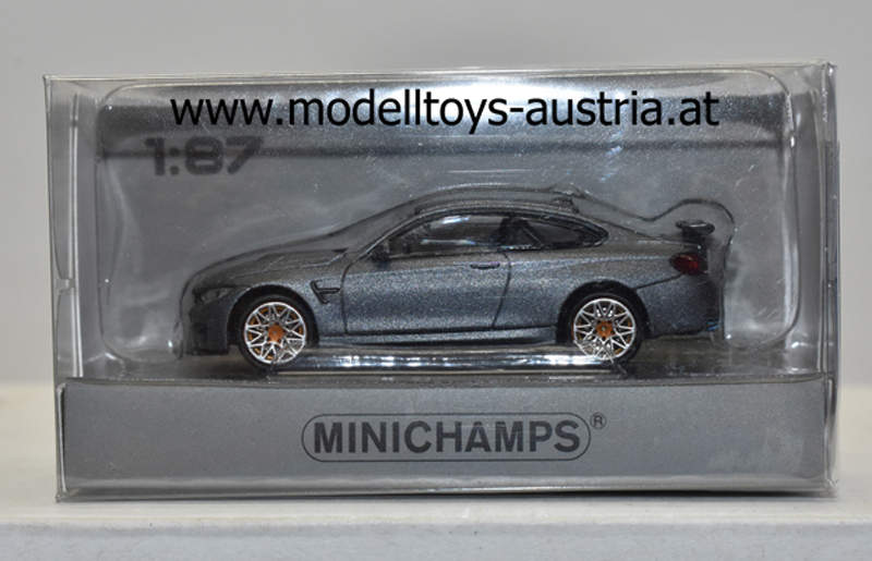 BMW F82 M4 GTS Coupe 2016 matt grau metallik / orange Felgen 1:87 HO