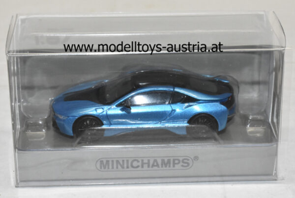 BMW i8 Coupe Hybrid 2015 blau metallik 1:87 HO