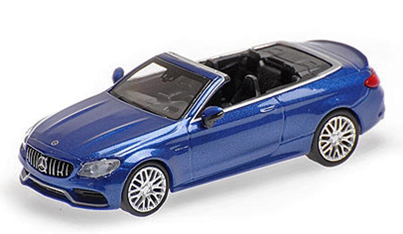Mercedes Benz A205 C63 AMG Cabrio 2016 blau metallik 1:87 HO
