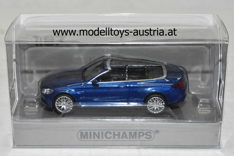 Mercedes Benz A205 C63 AMG Cabrio 2016 blau metallik 1:87 HO