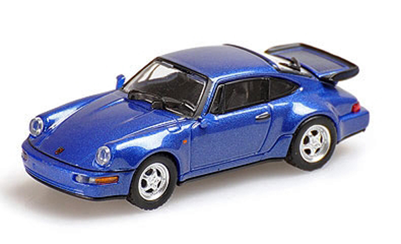 Porsche 911 964 Coupe Turbo 1990 blau metallik 1:87 HO
