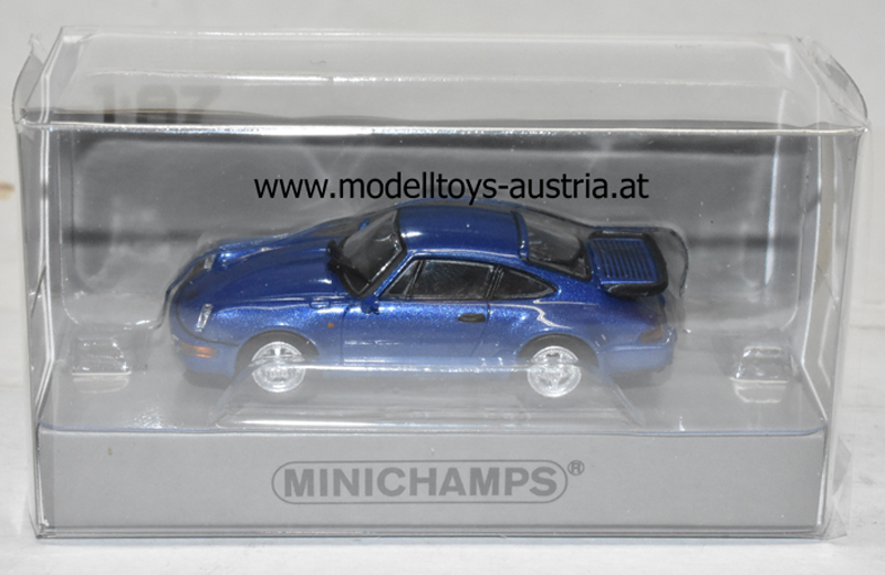 Porsche 911 964 Coupe Turbo 1990 blau metallik 1:87 HO