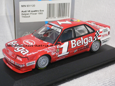 Audi V8 Quattro Evo 1993 Belgische Procar Pierre THIBAUT 1:43